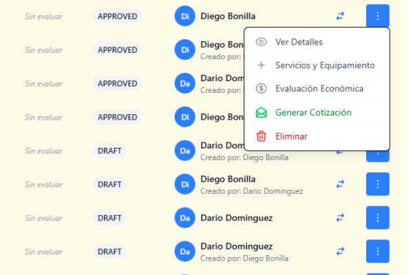 Sistema de cotización automática